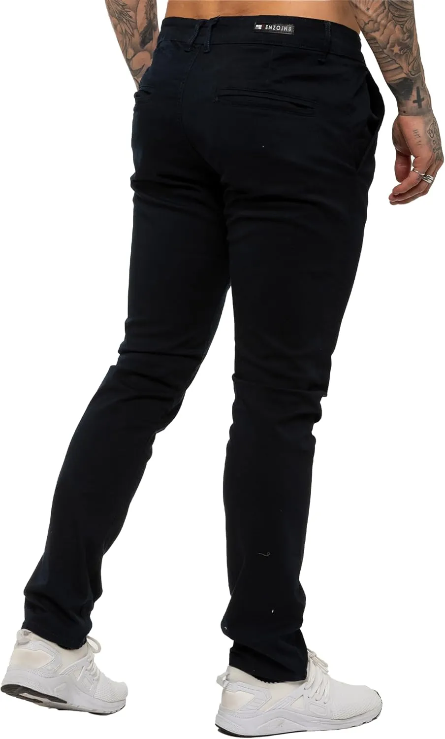 989Z ENZO Mens Slim Fit Stretch Chino Jeans Casual Cotton Trousers Pants