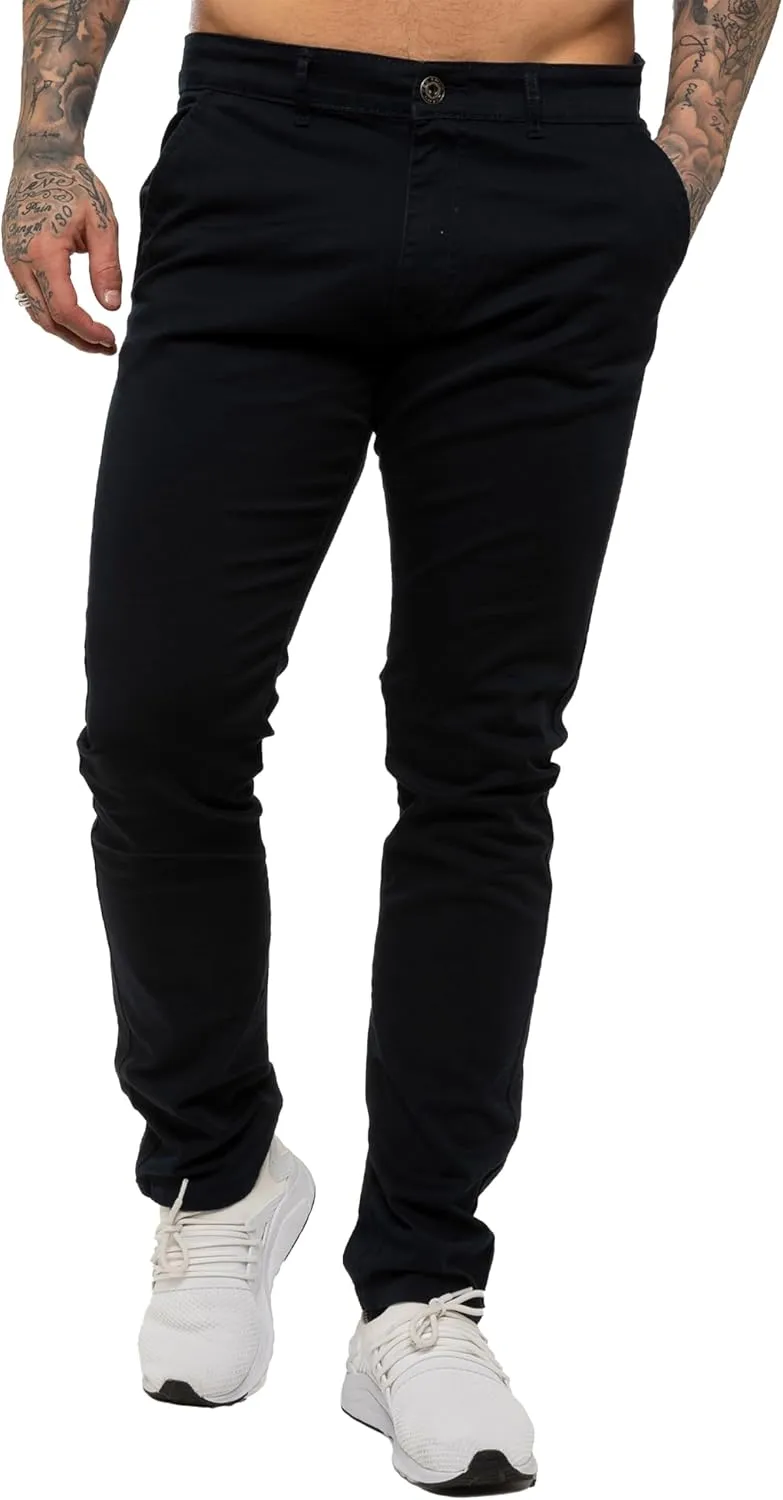 989Z ENZO Mens Slim Fit Stretch Chino Jeans Casual Cotton Trousers Pants