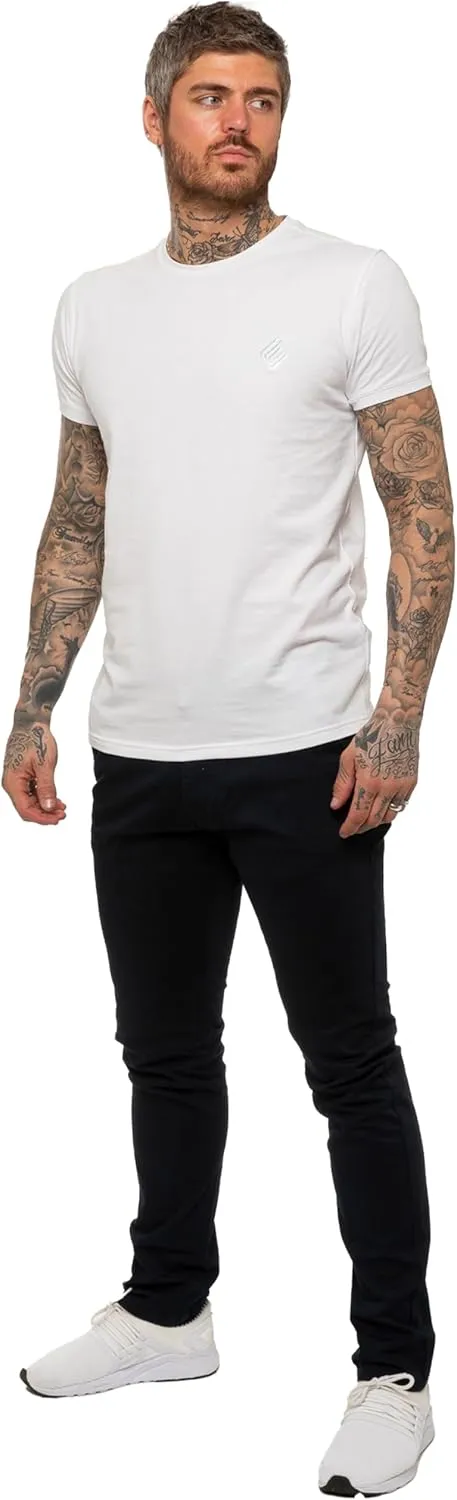 989Z ENZO Mens Slim Fit Stretch Chino Jeans Casual Cotton Trousers Pants