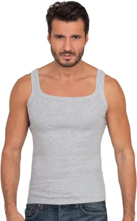 free spirit Basic Cotton Premium Quality 100% Ribbed Cotton Men's Muscle Tank Top. Proudly Made in Italy.
