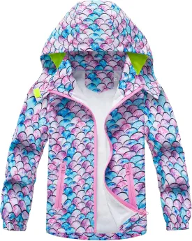 HZXVic Toddler Boys Raincoat Waterproof,Lightweight Kids Rain Poncho Jacket Windbreaker Outwear Coat