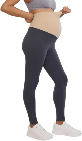 Motherhood Maternity Women's Essential Stretch Full Length Secret Fit Over The Belly Pregnancy Legging
