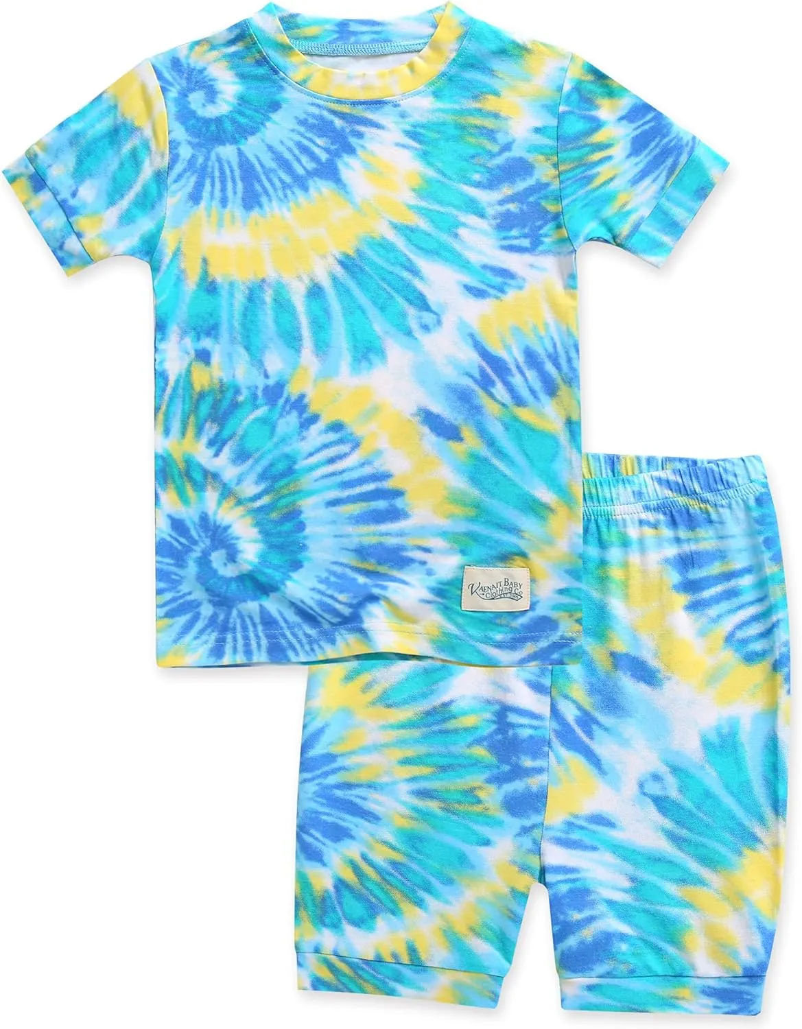 VAENAIT BABY Infant Toddler Kids Junior Soft Bamboo Pajamas Tie Dye Short Summer Pjs 2pcs Set 6M-12Y